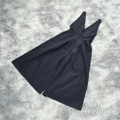 【美品】samansa mos2 blue  サマンサモスモスブルー  サロペット【F】大人カワイイ  エレガント  レディース  黒系  ブラック  【送料無料】