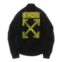 OFF-WHITE (オフホワイト) バックファイアテープロゴ ボンバーブルゾンジャケット ブラック/イエロー OMEH001S18578006のサムネイル