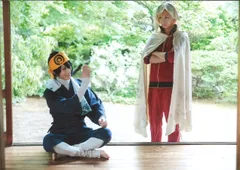 舞台 刀剣乱舞 悲伝 結いの目の不如帰 三日月宗近&山姥切国広 鈴木拡樹/荒牧慶彦 トレーディングブロマイド 縁側