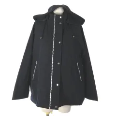 マダムジョコンダ MADAM JOCONDE ラピーヌ 中綿ライナー フーデッド ジャケット コート 2WAY ジップアップ ネイビー 紺 L のサムネイル
