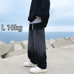 [L 10kg ]メンズ ファッション 服 男性用 オシャレ シンプル 大人 かっこいい 大きいサイズ ストリート 紳士服 レトロ ダメージ 加工 ストレッチ スト ワイド レッグ ジーンズ ストレート パンツ クリーン フィットパンツ