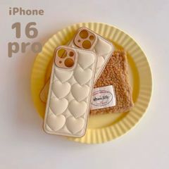 韓国 大人気！ ぷっくりハート iPhone16pro ケース