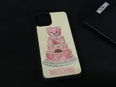 MOSCHINO モスキーノ レザー ベア クマ くま iPhone11Pro アイフォンケース スマホケース レディース クリーム系 DI8088のサムネイル