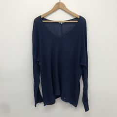 【LACOSTE】ラコステ　レディース　長袖　ネイビー　サイズ40　透け感　トップス　