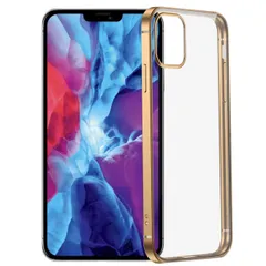 iPhone12 ケース iPhone12 Pro アイフォン12 プロ  メタリック メッキ ソフト ケース 【Color】 ゴールド