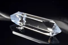 【１点物】AA希少◇透明 デュモルチェライトインクォーツ　27x8mm　両剣ポイント 原石 パワーストーン 天然石 _PC4688
