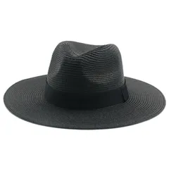 【★人気商品★】おしゃれな メンズ フェドラハット 中折帽 麦わら ストロー パナマ 蒸れない 涼しい 日よけ トラベル リゾート
