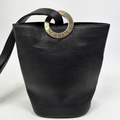 CELINE セリーヌ ショルダーバッグ サークル 金具 バケツ型 ワンショルダー  ハンドバッグ ヴィンテージ ブラック 黒 レザー レディース