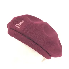 新品同様 KANGOL カンゴール L ベレー帽 帽子  ボルドー ロゴ刺繍  ユニセックス　240001112633
