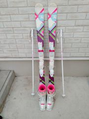 子供スキー板120センチ ブーツ23センチ ストック 3点セット ブーツ  