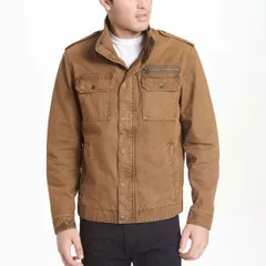 【送料無料】 リーバイス メンズ ジャケット・ブルゾン アウター Men's Levi'sR Cotton Filled Military Jacket Brown