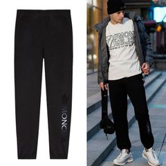 15 MONCLER モンクレール 8H00003 809KR ブラック レタリングロゴ カジュアルパンツ