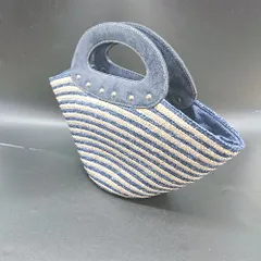 ◇ ⊂ Catharinabertini カテリーナベルティ―ニ 夏用 ハンドバッグ ブルーイエロー系 レディース E  【1504240021409】