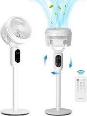 ACリビング扇風機　3D自動首振り　リモコン付　ホワイト　XR-HT16-WH