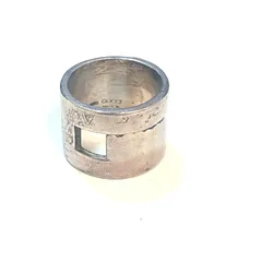 GUCCI　グッチ　Gロゴ　ワイドリング　7号　SILVER925　：X2098