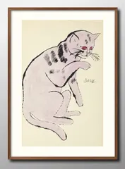 12960アンディ ウォーホル 猫3 A3 サイズ ポスター アート おしゃれ 絵画 インテリア 北欧 イラスト マット紙 艶消し アートパネル 額 フレーム デザイン 壁掛け ギフト 新築祝い ディスプレイ 