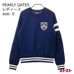 PEARLY GATES パーリーゲイツ 裏地付き 長袖 ニットセーター ネイビー系 0 [240001876824]