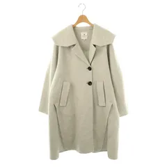ランバンオンブルー LANVIN en Bleu ショートビーバーリバービックカラーコート ロング 38 グレー /HK ■OSのサムネイル
