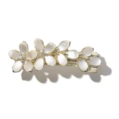 [TIGLOSS] バレッタ ヘアアクセサリー 結婚式 お呼ばれ 大きめ パール 髪留め 髪飾り 和装 ヘアピン ヘアクリップ まとめ髪 おしゃれ 大人（タイプA） [タイプAゴールド]