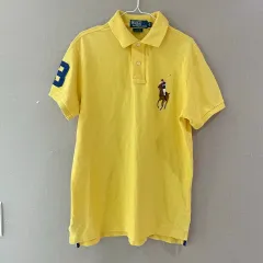 Ralph Lauren(ラルフローレン) ビッグ ポニー 黄色 半袖 ポロTシャツ M （ メンズ 95 ）