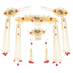 【数量限定】【Angelicate】中国 髪飾り 古代 髪留め ヘアアクセサリー かんざし セット (Bタイプ)