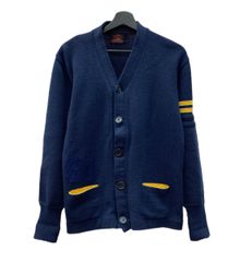 40s 50s カーディガン ウール ナス紺 ヴィンテージ 検 60s レタード