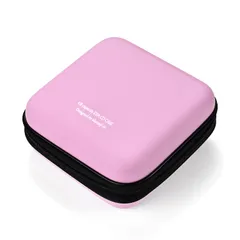 LIOVODE 48枚収納 CDケースポータブルEVA blu-ray ディスク収納ケース 大容量 DVD/VCD 収納 (48枚 ピンク48)