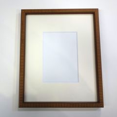 インチ額　マット付 　ブラウン　ガラス板付　日本画、水彩画、写真にご利用できます　【5591型 インチ額】
