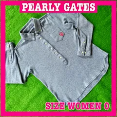 PEARLY GATES パーリーゲイツ 長袖 ロゴ刺繍 ボタンダウン ポロシャツ 0