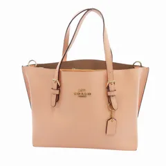 美品 COACH コーチ　モリートート　ショルダー可　A4収納　レザー ベージュ コーチ COACH モリー トートバッグ A4収納可能 ベージュ系
