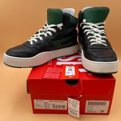 【28.5cm】DIESEL S-UKIYO MID/ディーゼル メンズ Dクオーターロゴ レザー ミドルカット  ミッド スニーカー/Black Jolly Green/Y02675 PR013 H8979/ 服飾 (77-2025-0509-KO-002)