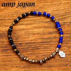 【新品】amp japan アンプジャパン トリプルパーツビーズ ブレスレット ネイビー 日本製 AMP JAPAN  HYHK-411NV 【国内正規品】