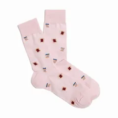 ジェイクルー J.Crew メンズ Men's ソックス 靴下 Socks ピーナッツバター ジャム ピンクのサムネイル