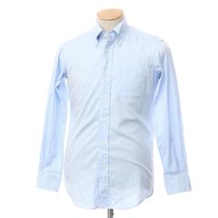 【中古】メイカーズシャツ カマクラ Makers Shirt 鎌倉 ブロードコットン ボタンダウン ドレスシャツ ライトブルー【サイズ37】【メンズ】