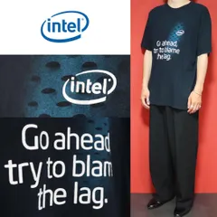 【希少】intel GILDAN グラフィックプリント 企業ロゴ Tシャツ