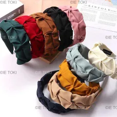 女性のためのモダンなヘッドバンド 女の子のための広い側面のバンダナ 韓国のヘッドバンド ヘアアクセサリー 装飾品 2022