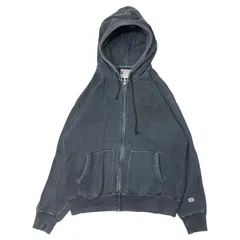 STUSSY×Champion(ステューシー×チャンピオン) vintage processed zip hoodie ヴィンテージ加工 ジップ パーカー L グレーのサムネイル