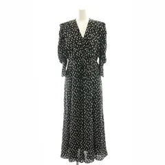 スナイデル SNIDEL ビッグカラークラシカルワンピース ロング 七分袖 0 黒 白 ブラック ホワイト /HK ■OS