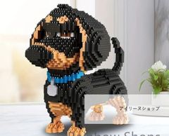 【新品未使用】ダックスフンド ブロック★玩具 ★DIY ★組み立てキット 立体パズル#アイリーヌショップ
