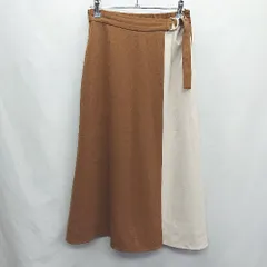 ◇ Θ Techichi テチチ 膝下丈 フレア スカート サイズM ブラウン系 レディース E  【1409100040814】