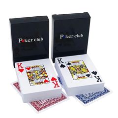 POKER CLUB 赤・青 ポーカー用プラスチックトランプ 100