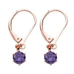 【2月 × ピンクゴールド】[Cream dot. クリームドット公式]フック 金属アレルギー ニッケルフリー 揺れる 誕生月カラー 誕生月色 キュービックジルコニア 一粒ビジュー 大人