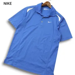 NIKE GOLF ナイキ ゴルフ 春夏 DRI-FIT★ 吸汗速乾 ロゴ刺繍 半袖 ポロシャツ Sz.S　メンズ ネイビー 青