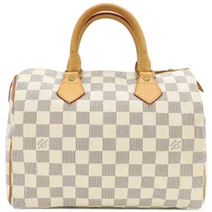 ルイヴィトン LOUIS VUITTON ハンドバッグ スピーディ 25 ダミエアズールキャンバス ダミエアズール ゴールド金具 白 鍵/パドロック欠品  N41371 SP0097【中古】