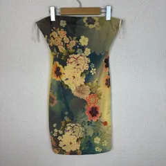 Carolina U.S.A. カロライナ ワンピース 花柄 総柄 USA製 マルチカラー Lサイズ レディース 古着 Y2K