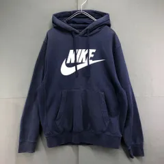 NIKE ナイキ　ビッグロゴ　パーカー　メンズS 紺