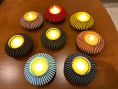 キャンドル風LEDティーライト　8個セット　3dプリンター LED LEDキャンドルライト キャンドルライト テーブルライト セット ゆらぎ ロウソク 火を使わない おしゃれ 癒し 安全 省エネ