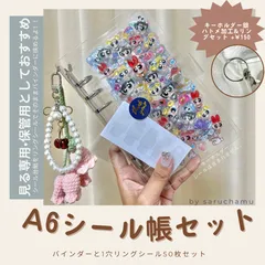【❤️ 数量限定クーポン有 ❤️】おまけ付き！　最安値⭐️  A6透明　保存用　シール帳セット　リングシール50枚　クリア　可愛い　ぷくぷく