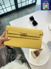 【本日限定特価】エルメス ケリーウォレット DIYベルト付き レザーバージョン ゴールドブラウン 専用ボックス付き[本日特価|新品未使用品]-WT0輸入