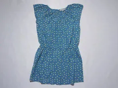 ボンポワン ボンポアン bonpoint アウトレット 子供服 女の子 10歳 約 130cm 140cm 半袖 チュニック ブラウス 水色 水玉 春 夏 ★3 トップス ガールズ 女児 キッズ ジュニア 【中古】 ユーズド リサイクル